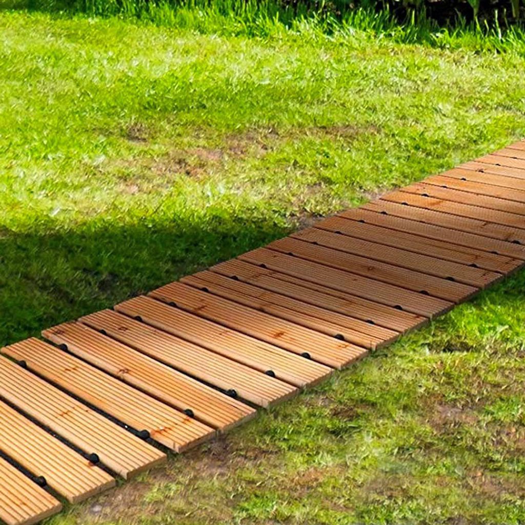 Bituxx Gartenweg ausrollbar Zedernholz geriffelt 250x45cm Produktbild 6