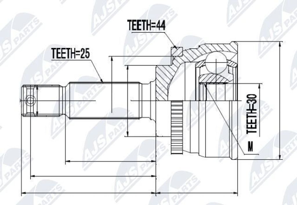 NTY Gelenksatz Antriebswelle Vorne Links Vorne Rechts für HYUNDAI MATRIX (FC) NPZ-HY-532