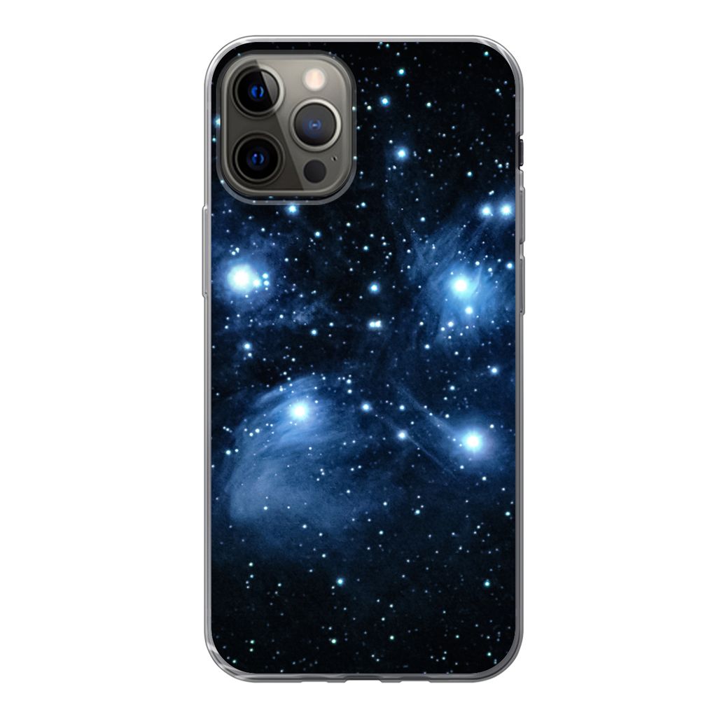 MuchoWow Handyhülle Schutzhülle Hülle für iPhone 12 Pro Universum - Planeten - Sterne - Jungen - Mädchen - Kinder Silikon Softcase Handy Hü...