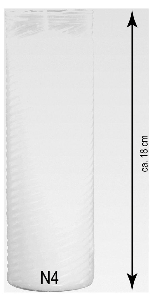 2er Pack Ersatzkerzen/Nachfüllkerzen weiß 18 cm