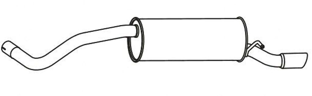 VEGAZ AS-517 Endschalldämpfer für AUDI A1 Sportback (8XA, 8XF) Auspuff