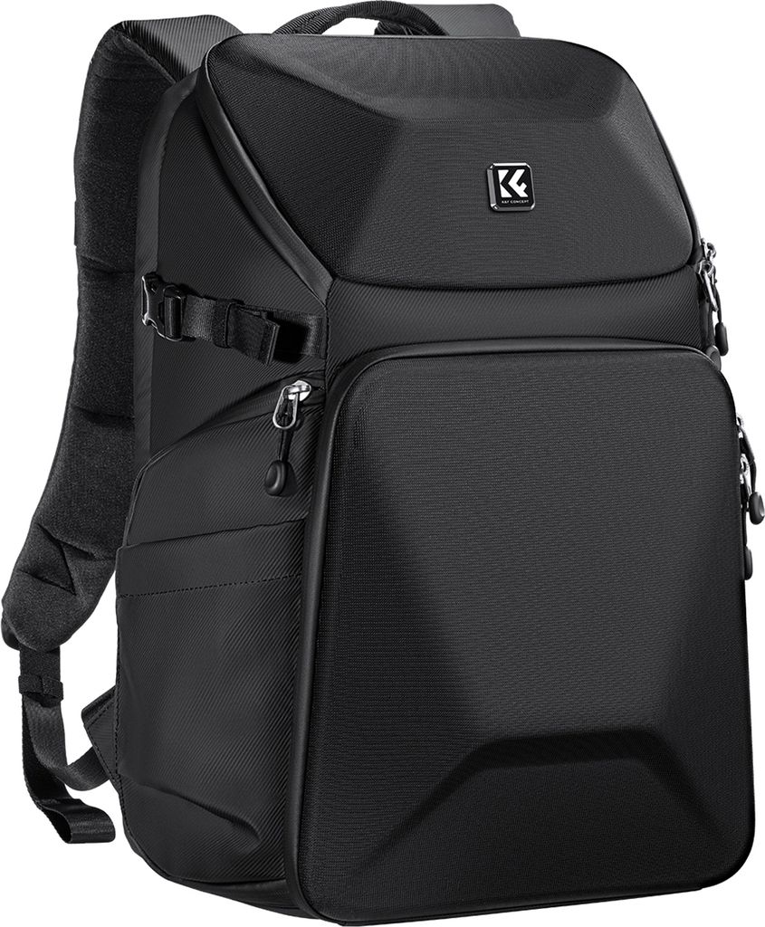 K&F CONCEPT KF13.144 20L Kamerarucksack, Foto-Aufbewahrungstasche, seitlich offen, erhaeltlich fuer 15,6-Zoll-Laptops mit Trolley-Gurt, Regenschutz...