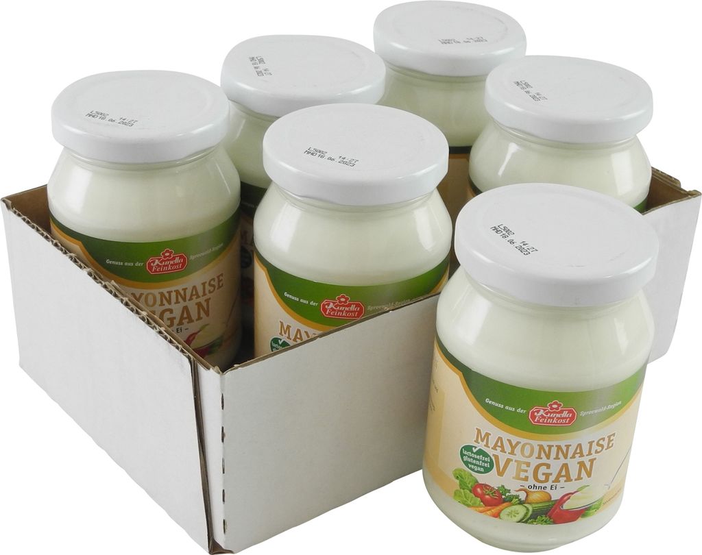 Vegane Mayonnaise von Kunella Feinkost - 6er Pack (6 Gläser à 250 ml)