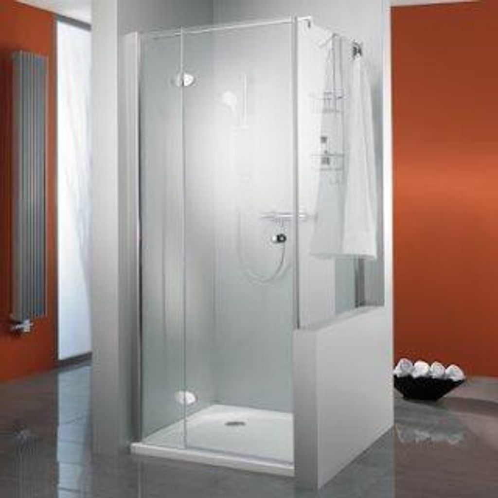 HSK 631080-25-50 Premium Classic Seitenwand Verkürzt neben der Badewanne zu Drehtür an Nebenteil 800x1750mm Pergamon Klar Hell