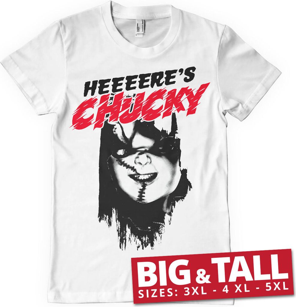 Heeere's Chucky Big & Tall T-Shirt - White - 3XL