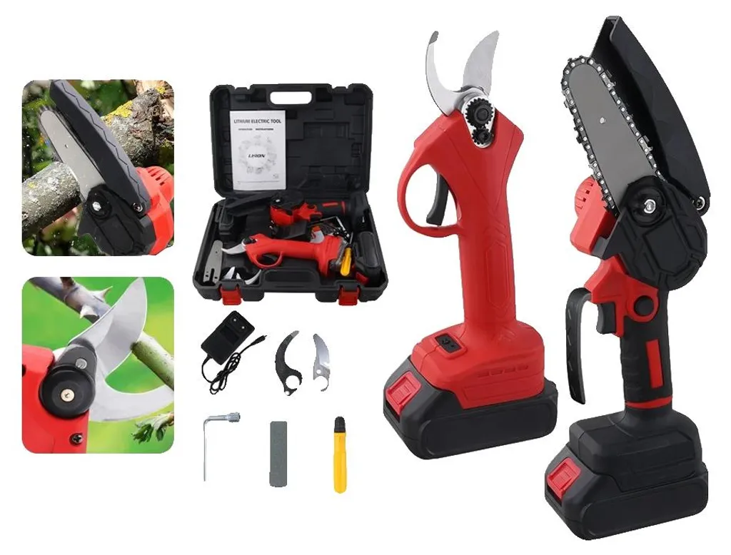 Tronçonneuse électrique 650W avec guide de 15 cm et batterie 48V