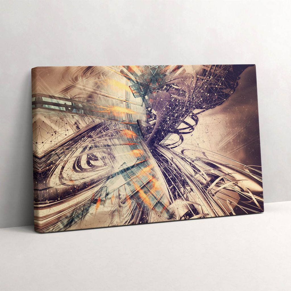 Abstrakter Mechanismus – Leinwandbild Wandbild – 60x40 cm – Leinwandbilder – Wandbilder – Schlafzimmer – Flur