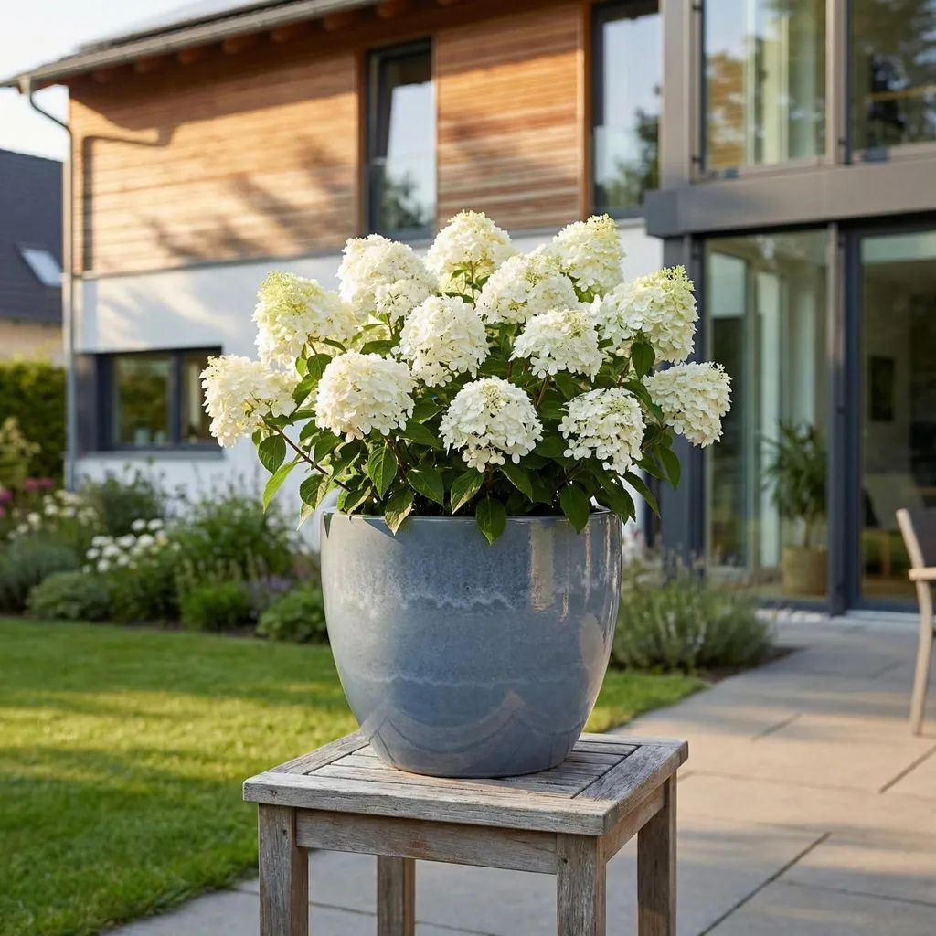 Pot en céramique résistant au gel Eggpot Antique Gris clair 29cm - 5