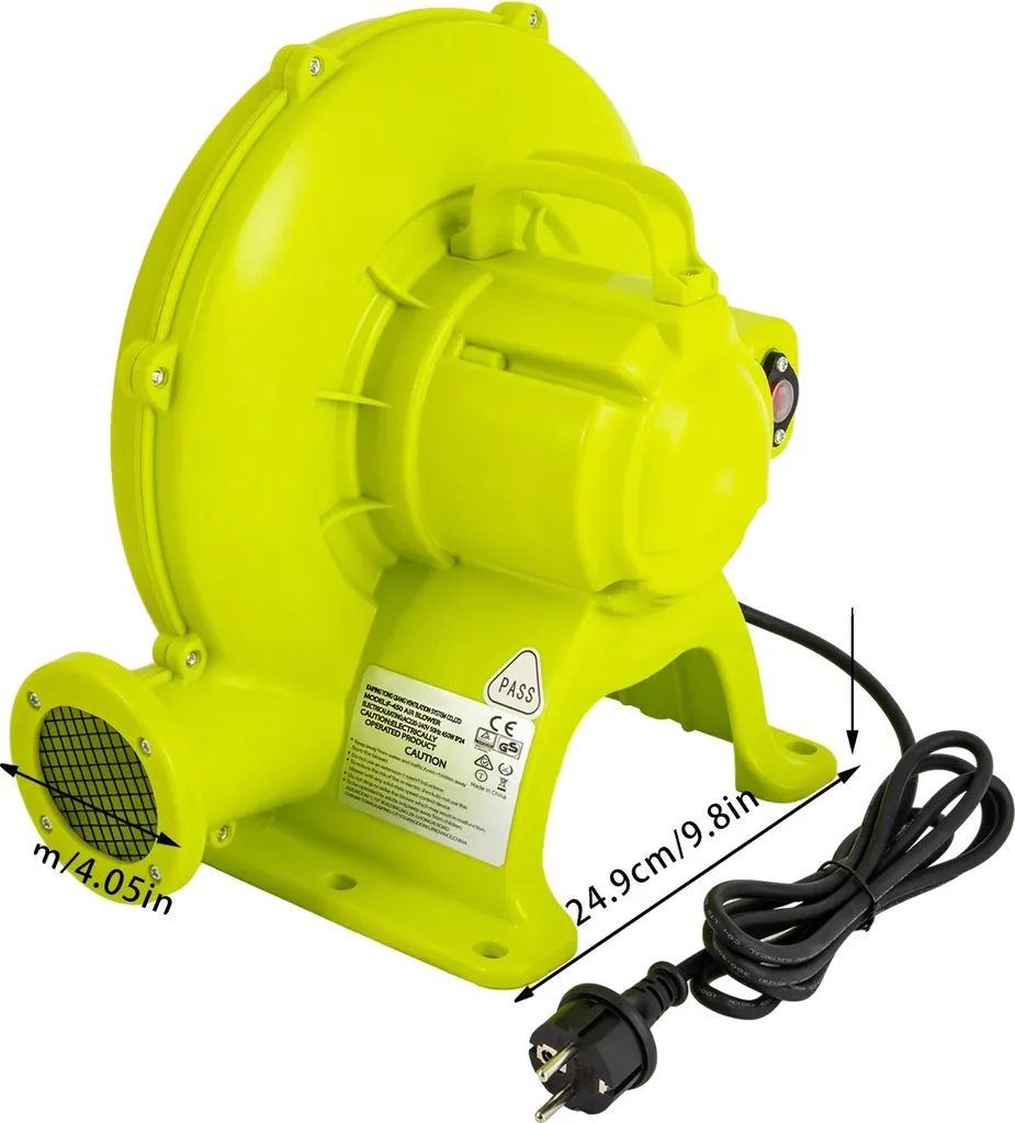Gonfleur électrique puissant 450W - Soufflerie verte pour structures