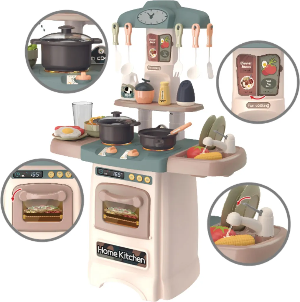 Kitchenette enfant WOOPIE complète avec sons de cuisson et robinet eau - 2