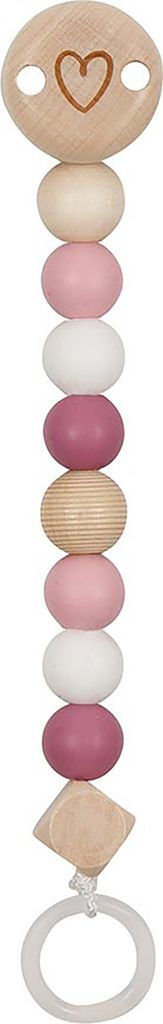 goki Schnullerkette Herz, pink