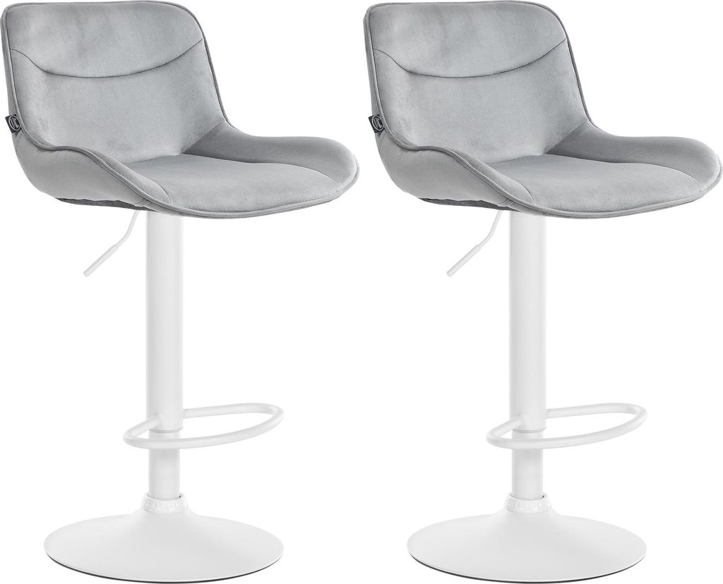 CLP 2er Set Barhocker Vonore Samt, Höhenverstellbar Und 360 Produktbild 