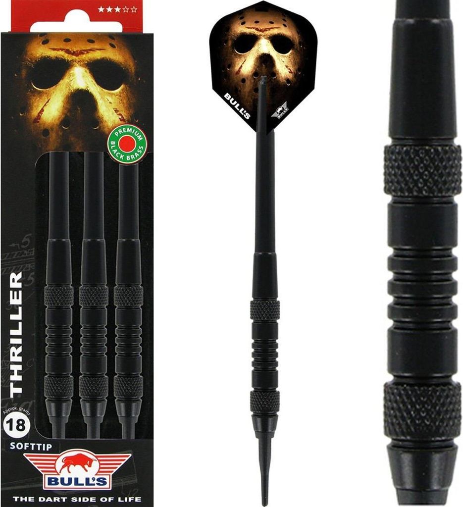 Bull's Softtip Thriller Black Brass 18 gram