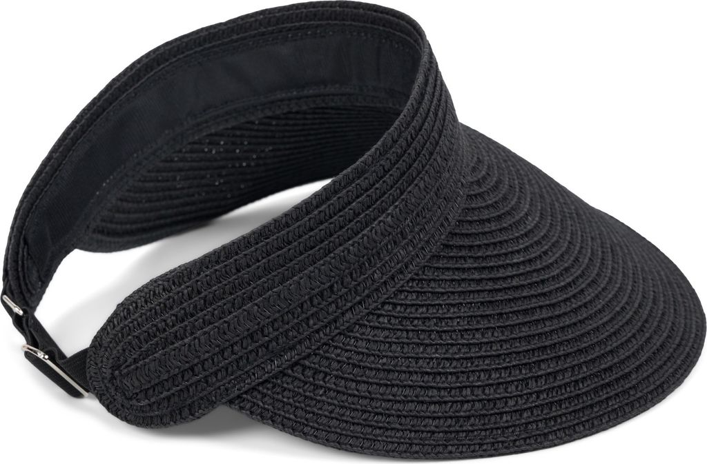 styleBREAKER Papierstroh Visor Cap einfarbig | Sonnenvisier Produktbild 