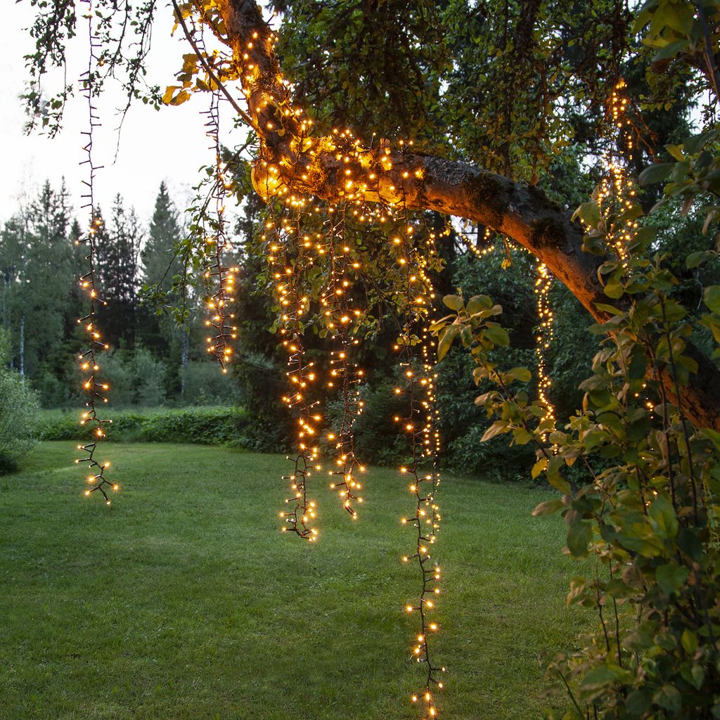 LED Lichterkette - GOLDEN LED Serie - 540 ultra warmweiße LED - L: 10,8m - schwarzes Kabel - f.Außen