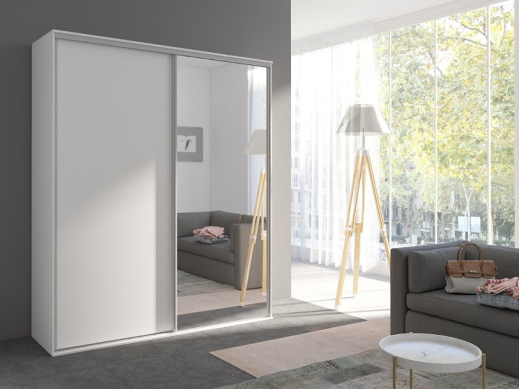 Spiegelschrank 204 cm AMBOY 2 - weiß