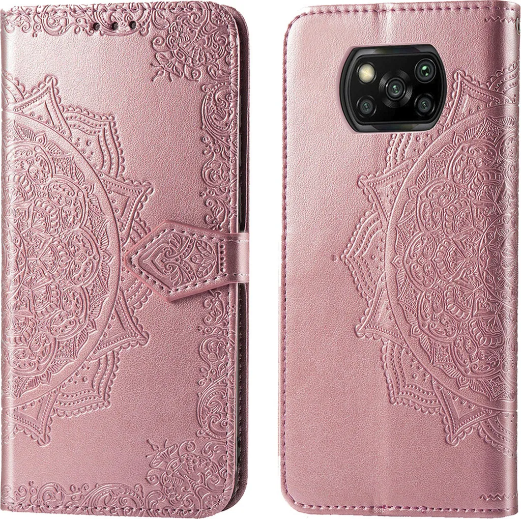 Custodia Libro imoshion Mandala Xiaomi Poco X3 Pro Oro Rosa - Elegante