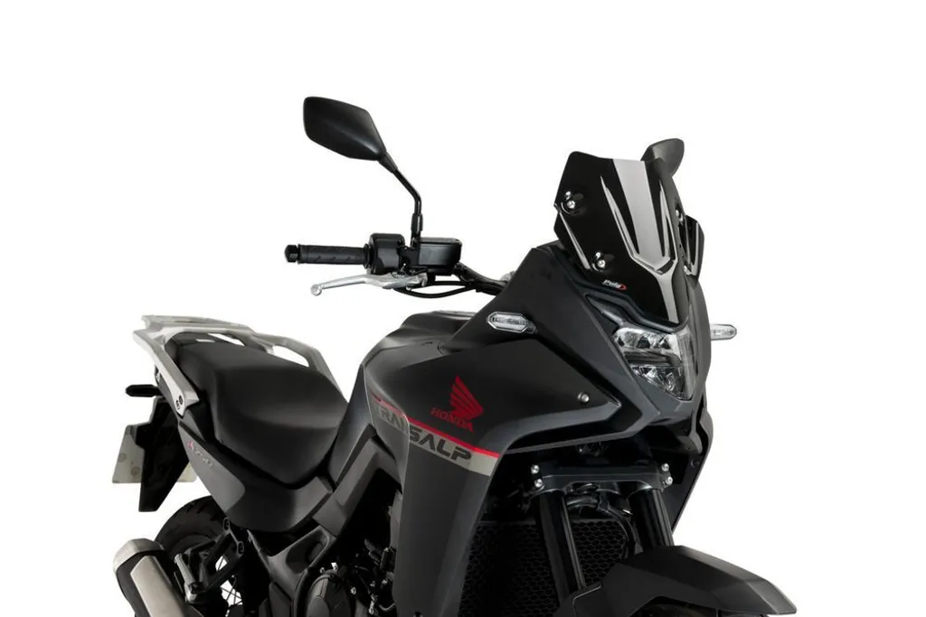 Écran Sport Puig Noir ABE : Style et Robustesse pour Honda Transalp 750