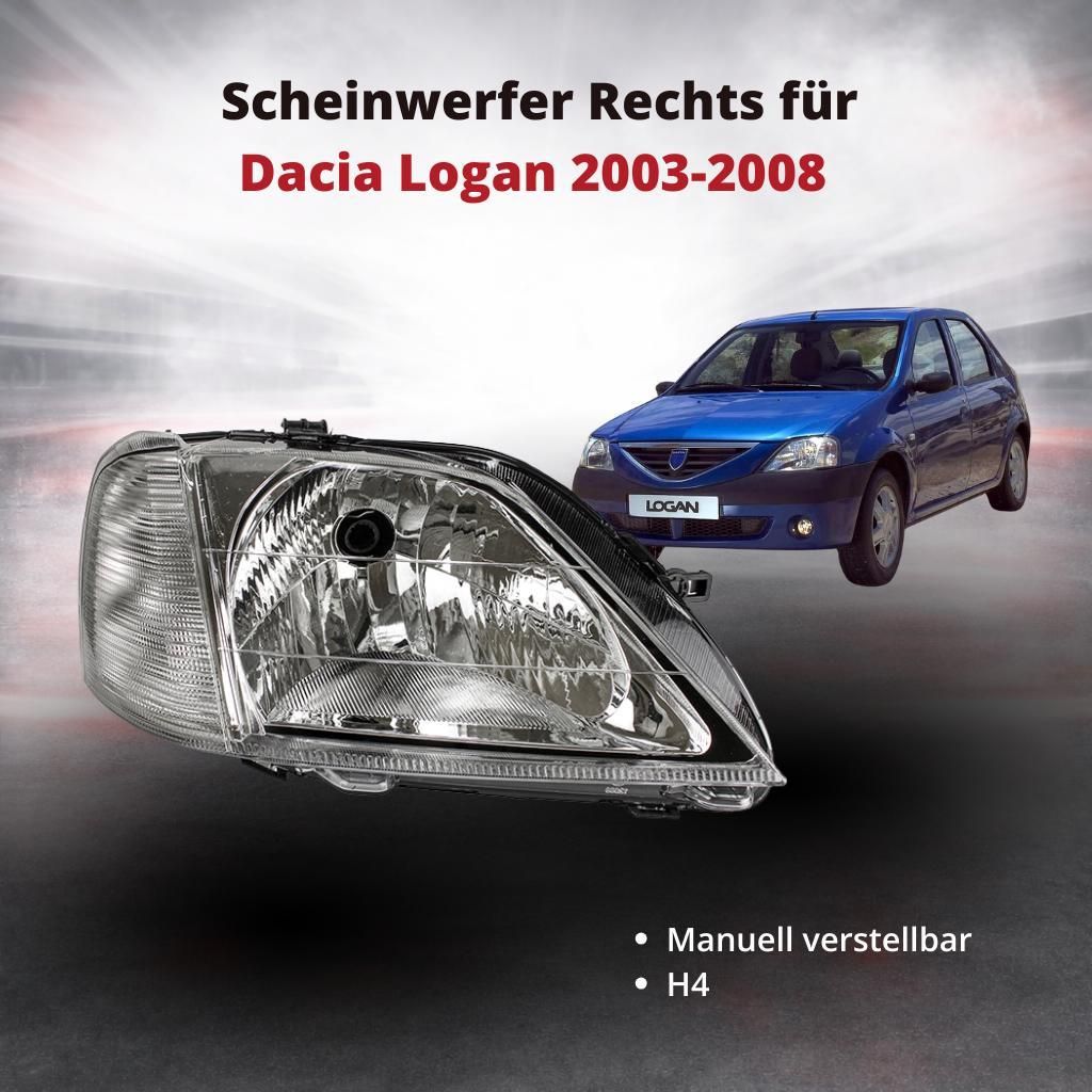 Scheinwerfer Frontscheinwerfer Rechts für Dacia Logan 2003-2008 | manuell verstellbar | OEM 6001546789