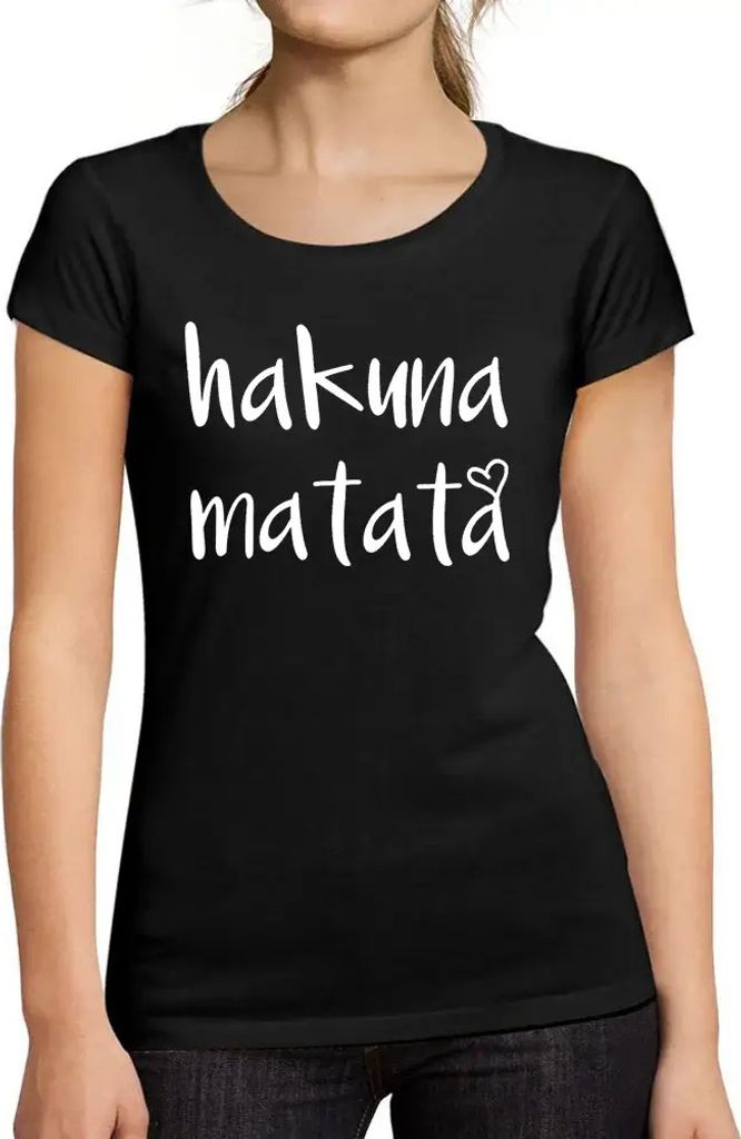 Damen Grafik T-Shirt Hakuna Matata Öko-Verantwortlich Vintage Jahrgang Kurzarm Lustige Druck Geburtstag Geschenk Frau