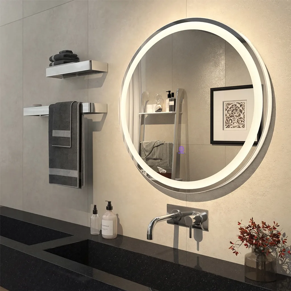 Specchiera Bagno LED 70 cm Vicco Lumos Bianca - Specchio Touch Moderno