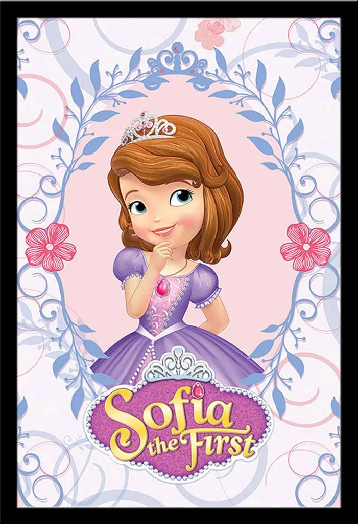 Cadre Photo Sofia The First 61x91cm avec Affiche Shinsuke MDF Noir