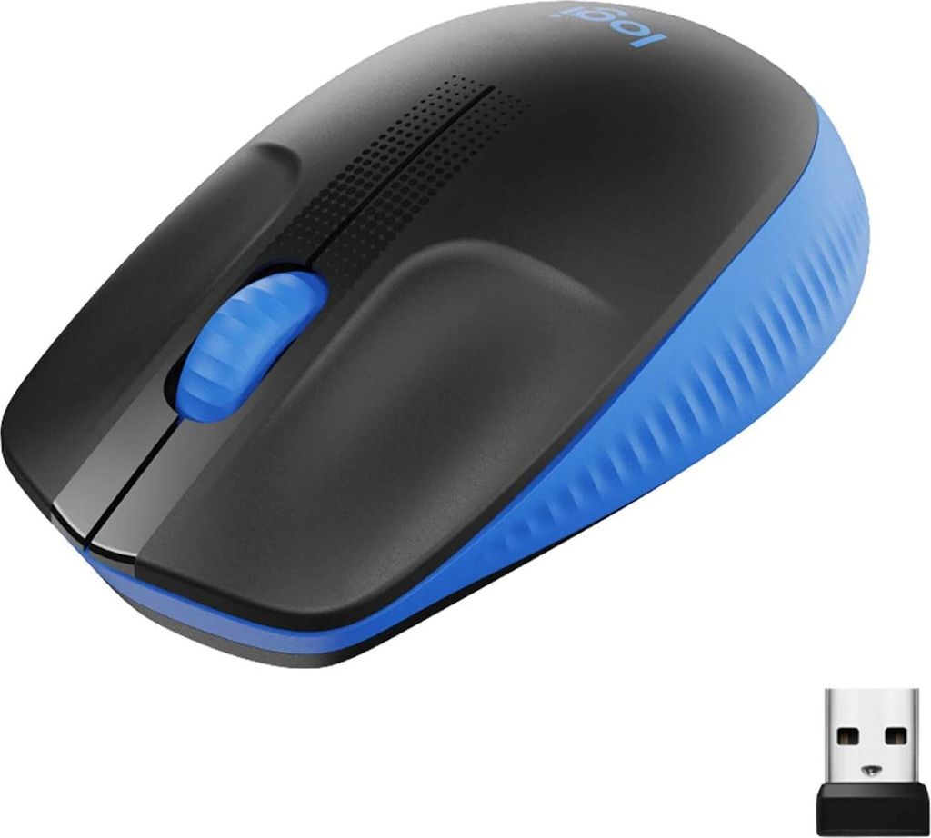 Kabellose Full-Size Maus mit ergonomischem Design und Produktbild 