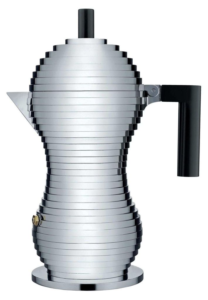 Alessi Pulcina - Espressomaschine 30 cl-Schwarz, Aluminium Produktbild 
