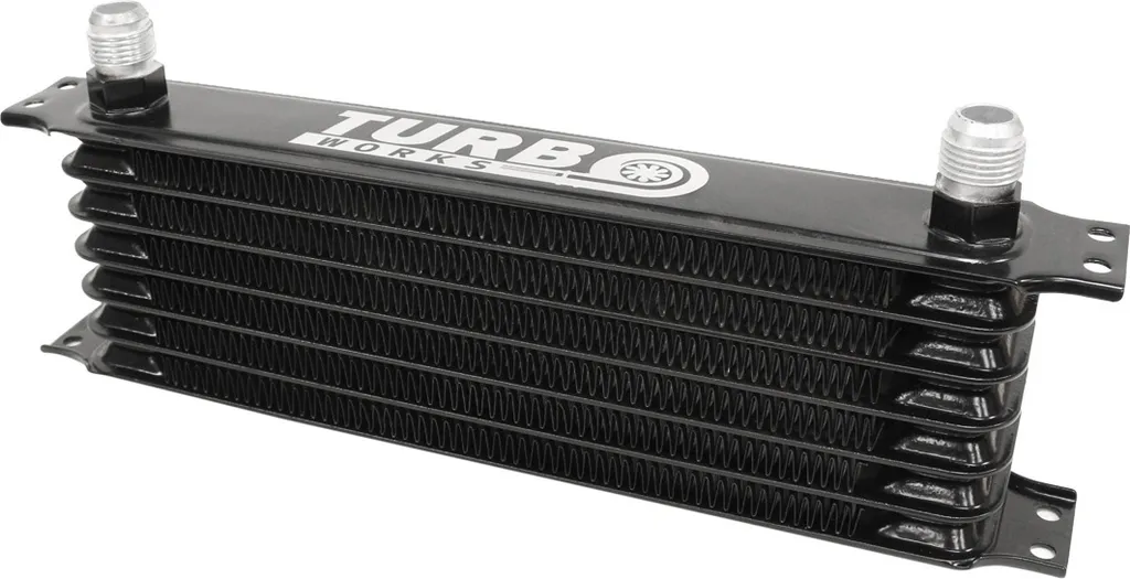 Radiateur d'Huile TurboWorks 7 Rangées AN10 Noir pour Préparation Moteur