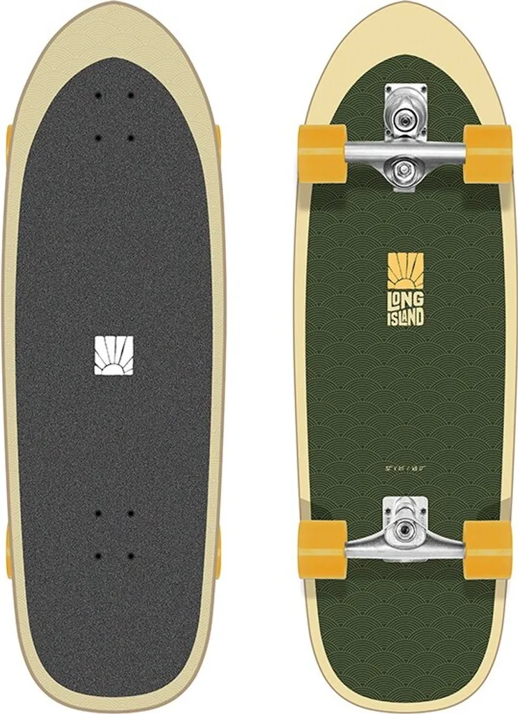 Surfskate Kona 32'' Golden avec Trucks Directionnels et Plateau Large
