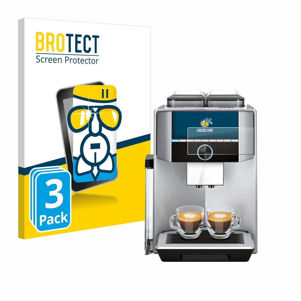 3x BROTECT Schutzglas für Siemens EQ.9 plus connect s700 4,3" Schutzfolie Panzer Folie Glas Display Schutz klar