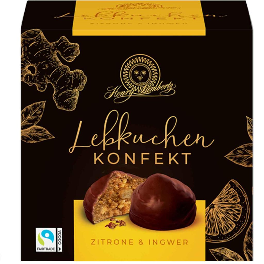 Henry Lambertz Lebkuchenkonfekt Zitrone & Ingwer 175g Produktbild 