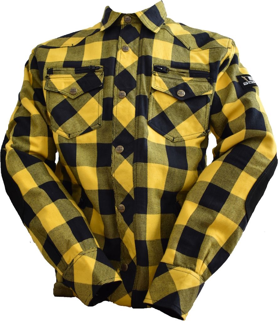 Bores Lumberjack Jacken-Hemd schwarz / gelb Herren 5XL