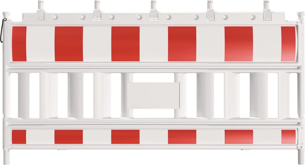 Absperrschrankengitter retroreflektierend Folie Typ RA2/B HDPE L.2100mm