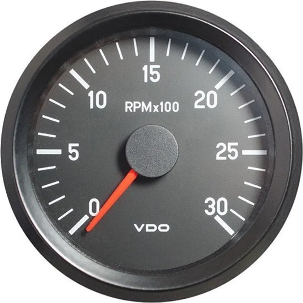 Compte-tours VDO 24V 80mm Cockpit International haute précision 3000 RPM