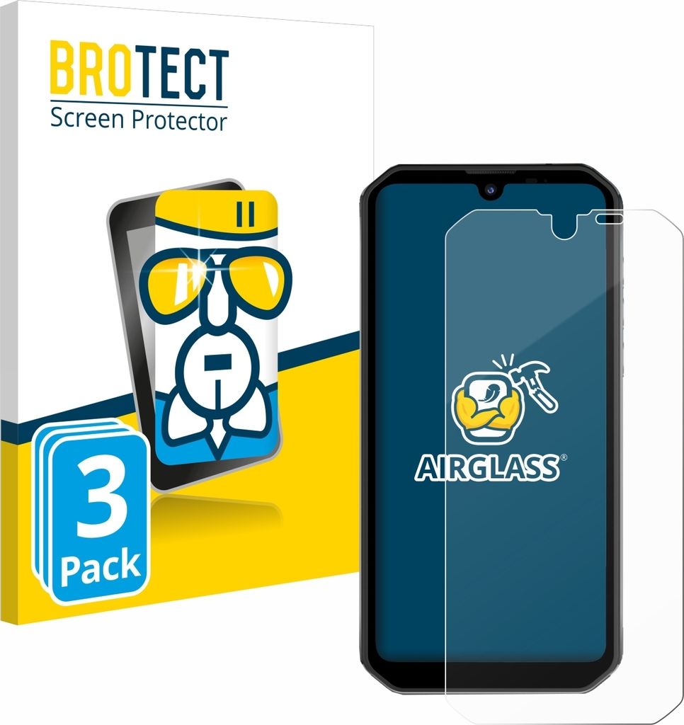3x BROTECT Schutzglas für Blackview BV9900 Pro Schutzfolie Panzer Folie Glas Display Schutz klar