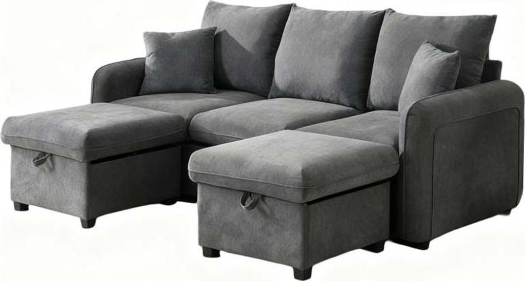 U-Form Ecksofa mit Staufunktion & Schlaffunktion - Inkl. Produktbild 