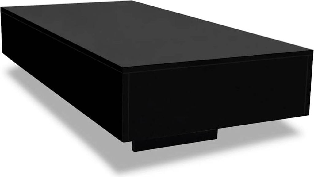 vidaXL Konferenčný stolík čierny vysoký lesk Obrázok produktu 