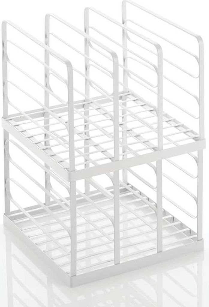 mDesign Aufbewahrung Ablage Organizer Handtaschen Clutch 2er-Set Kunststoff Weiß