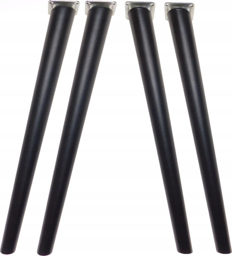 Elegante schwarze Möbelbeine aus Buchenholz schräg, 45 cm, Produktbild 
