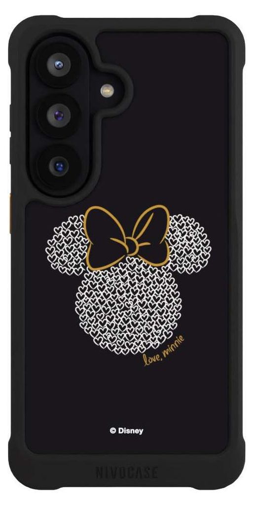 NIVOCASE Hülle für Samsung Galaxy S26 Stoßfeste Handyhülle NIVOmax Case Schwarz Disney Minnie Mouse Muster