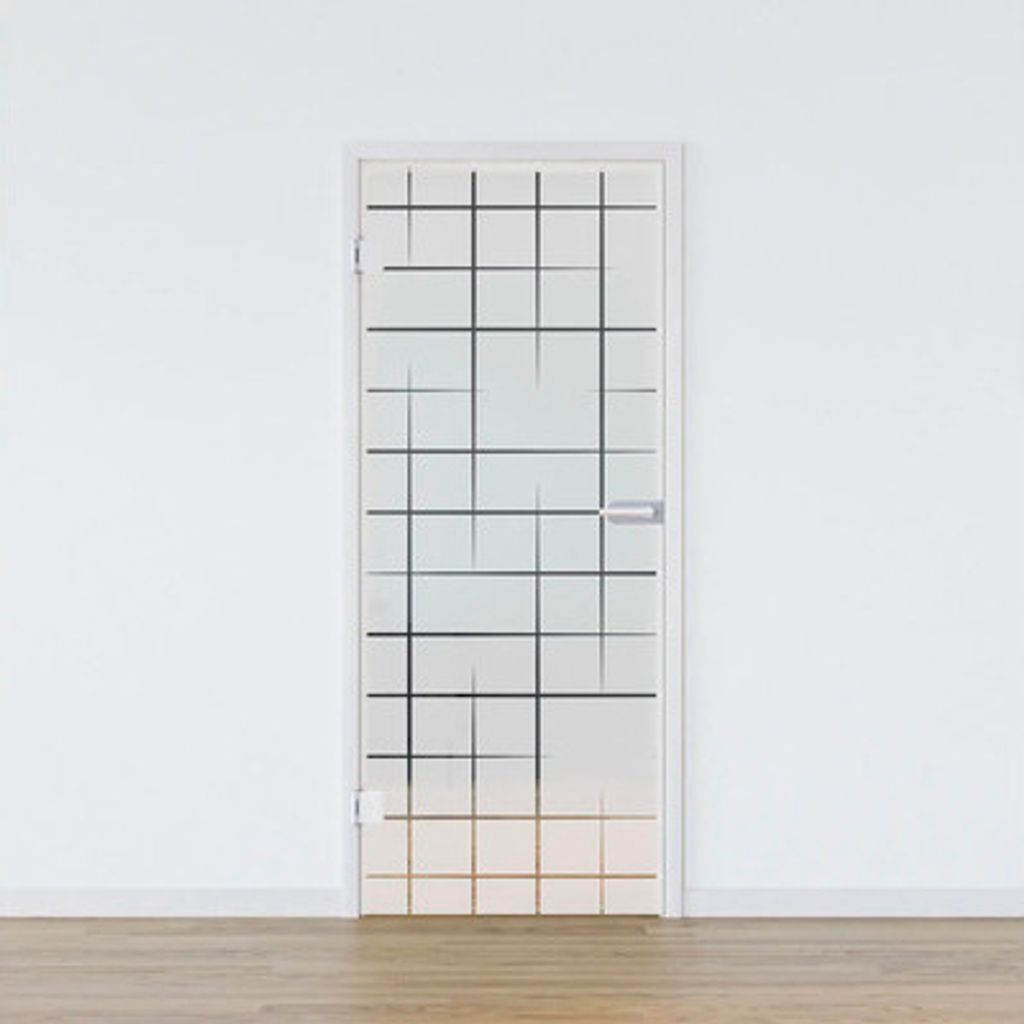 Pertura Glastür Komplettset Glera Mesh 02 959x1972x8 mm Links inkl. Beschlag Jonte Studio Business unverschließbar