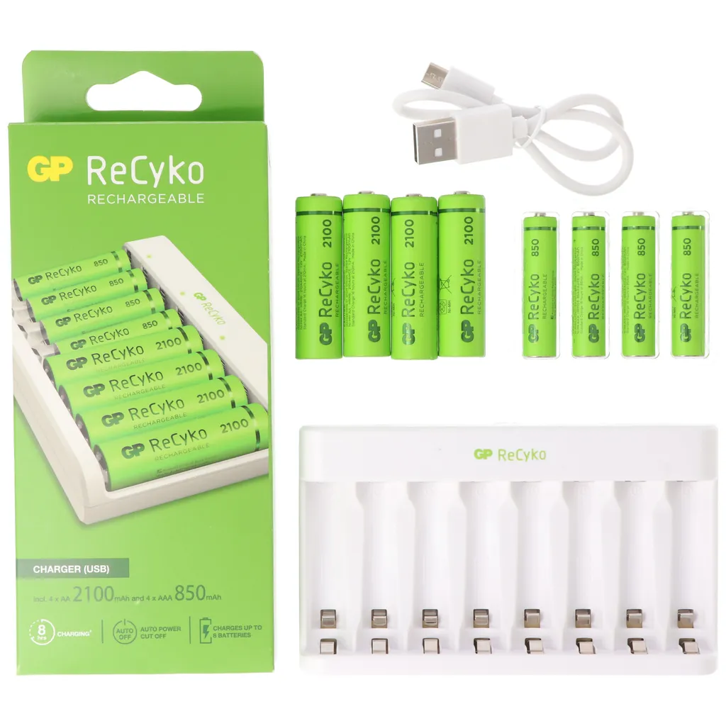 Chargeur intelligent GP ReCyko E811 USB avec coupure automatique
