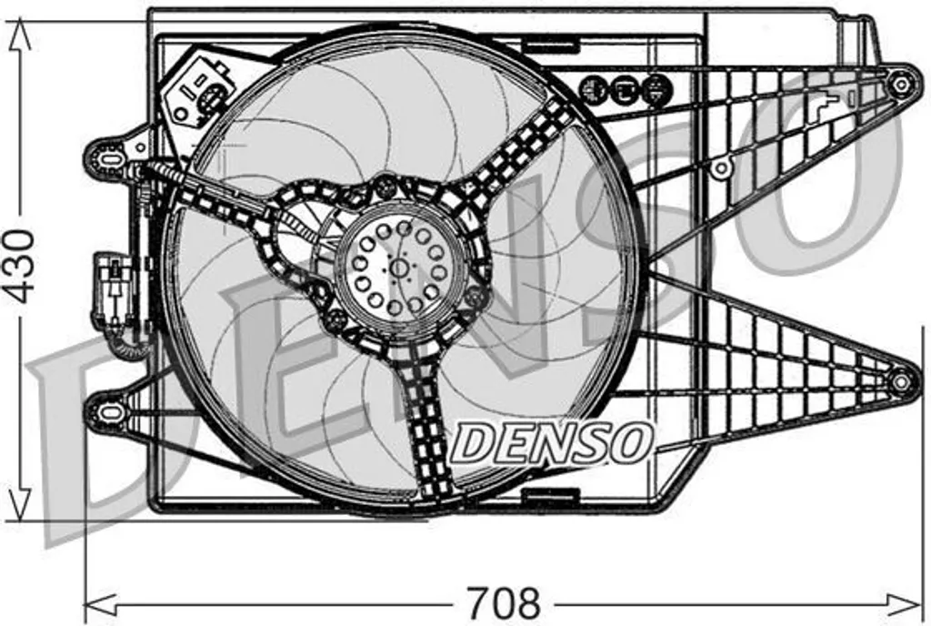 Ventilateur de refroidissement pour Fiat 500 (312) - Remplacement OE