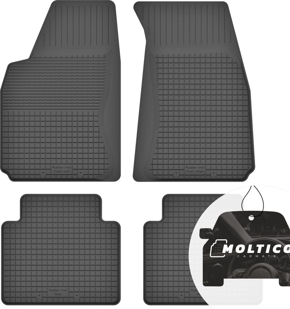 Gummimatten mit Rand Auto Fußmatten Gummi Automatten Passgenau 4-teilig Set - passend für Kia Opirus 2004-2010