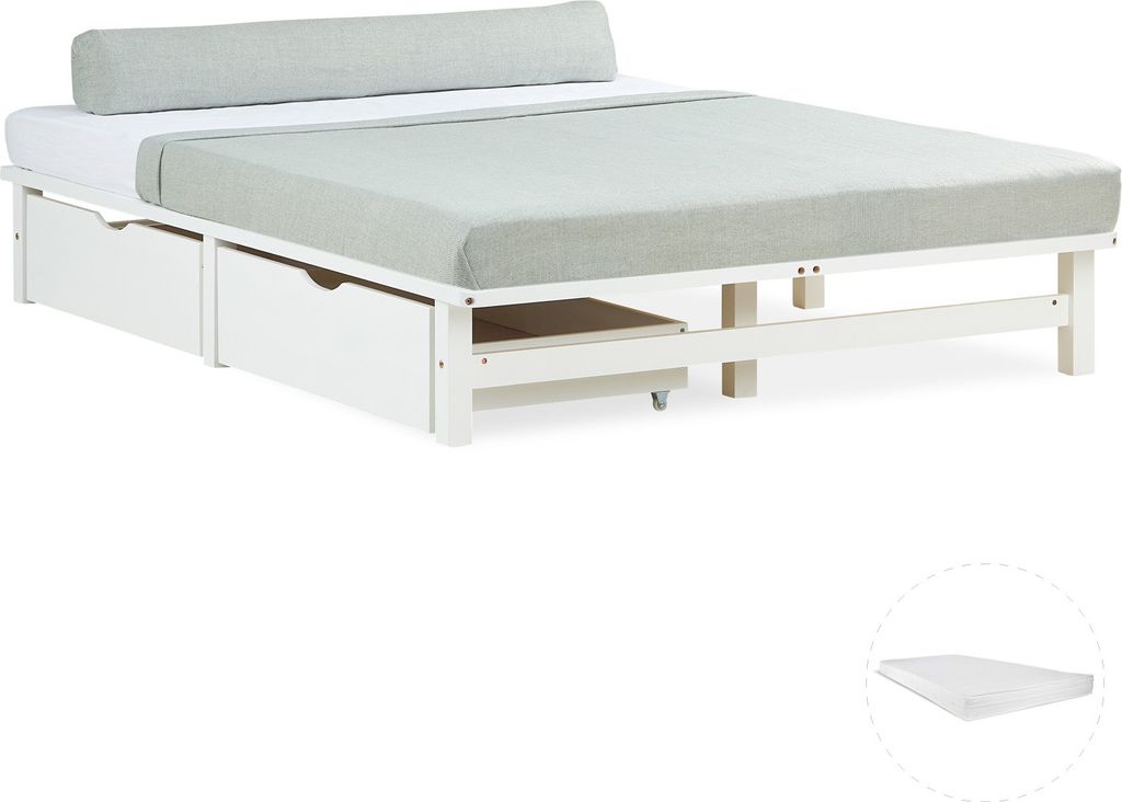 Homestyle4u Holzbett Jugendbett Palettenbett 140x200 mit Produktbild 