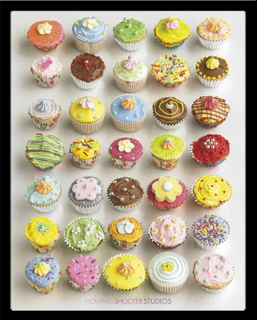 Décoration Murale Cuisine Cupcakes Howard Shooter Mini Poster Cadre