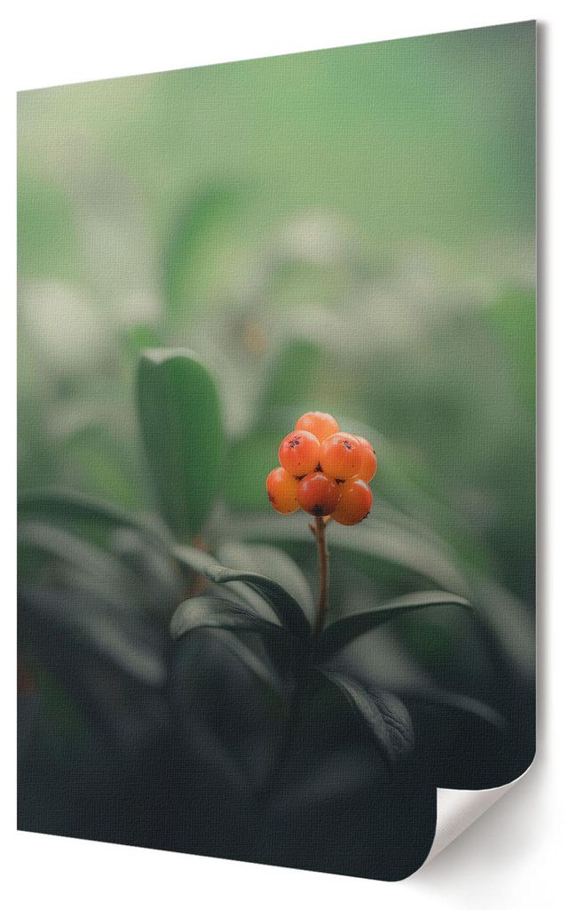 Orangenbeeren- Kunstdruck A2 (42x59 cm) - Ausdrucksstark, klassisch- Wandbild für Wohnzimmer Schlafzimmer & Flur, Modernes Poster Wanddeko, Ungerahmt