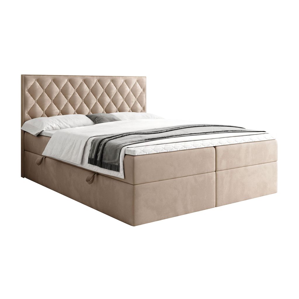 Kontinentalbett INEZ mit Bettkasten, 180x200, Royal Velvet 170