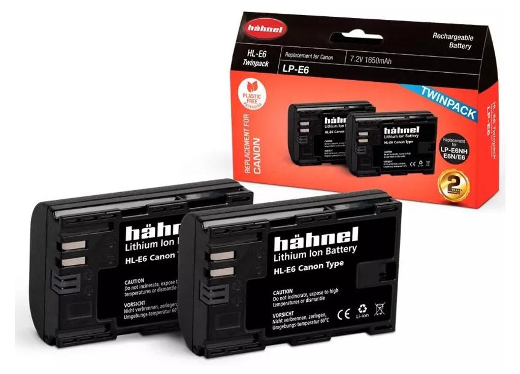 Haehnel HL-E6 Lithium Ionen (Li-Ion) Akku fÃ1/4r Digitalkamera, 1650 mAh Kapazität, Akkutyp Canon LP-E6